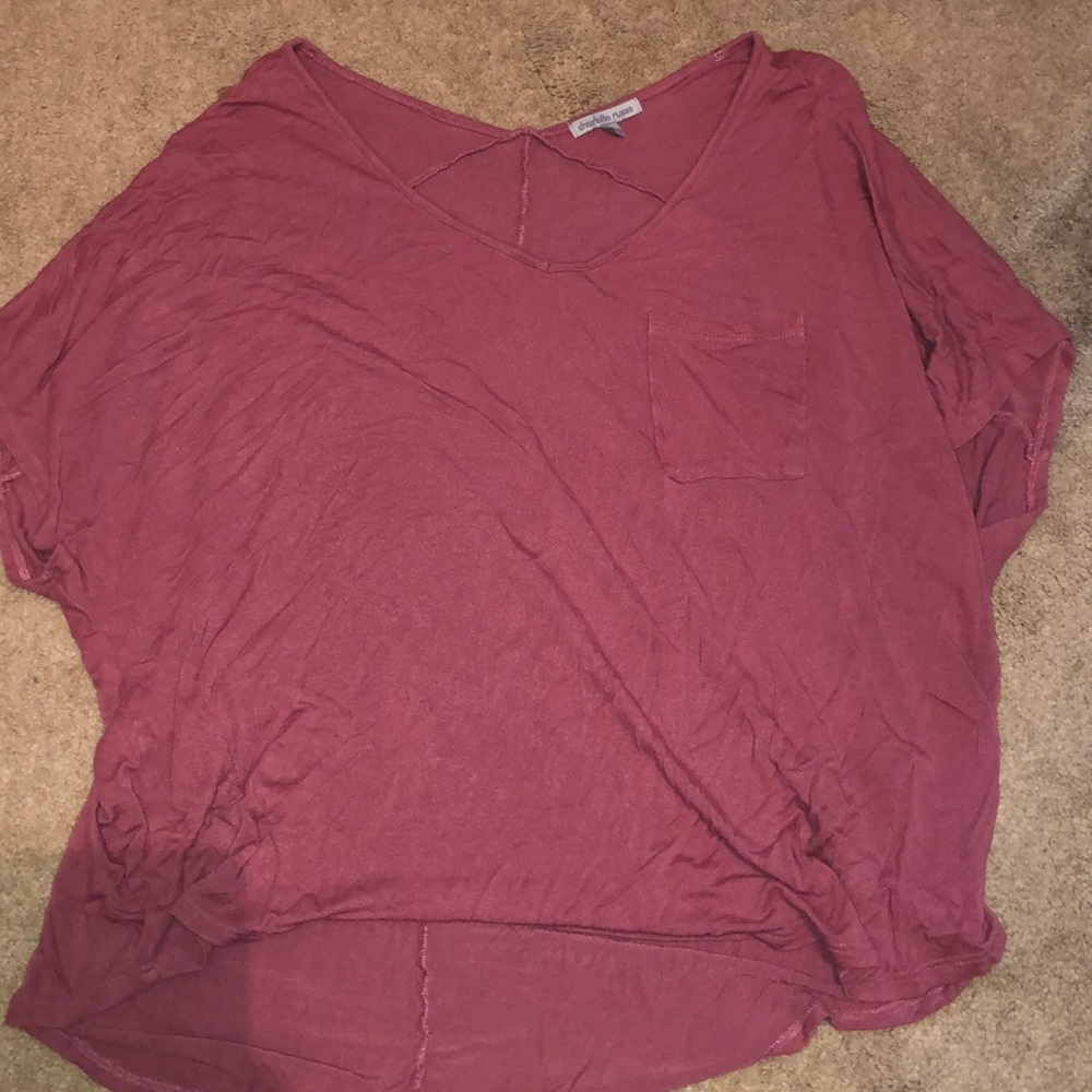Loose pink blouse